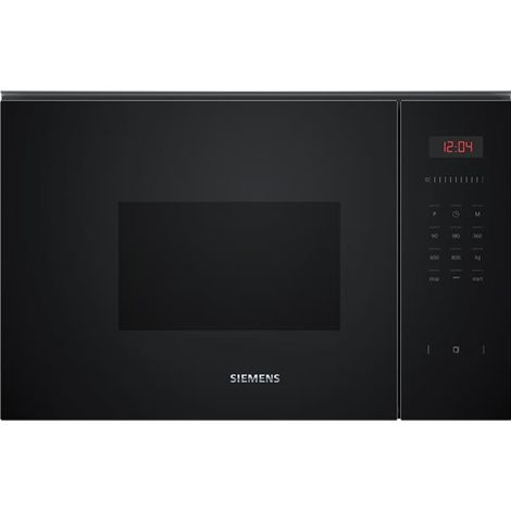 Microondas. 38 cm. 800 W (grill de 1 kW). Función HumidClean. Pantalla roja. Negro. - BE523LMB1 - Siemens -
