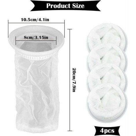 Kit de 4 filtres en nylon pour eau de pluie, compatibles avec réservoirs IBC de 1000 L, avec raccord intégré pour couvercle IBC