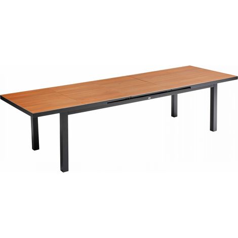 Table de jardin rectangulaire extensible bois