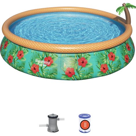 Piscina Hinchable Fast Set Bestway Paradise Palms 457x84 cm con Depuradora Cartucho 2.006 L/H (1/10)