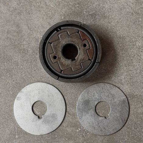 Embrayage EH12, diamètre extérieur 78,5 mm, trou de montage 20 mm, épaisseur 18 mm, embrayage centrifuge, convient au moteur Robin EH12, différents trous de montage. (1/2)