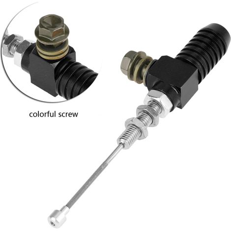 Maitre-cylindre hydraulique d'embrayage M10x1.25mm universel, tige de pompe de frein noir pour moto, pièce de rechange compatible. (1/5)