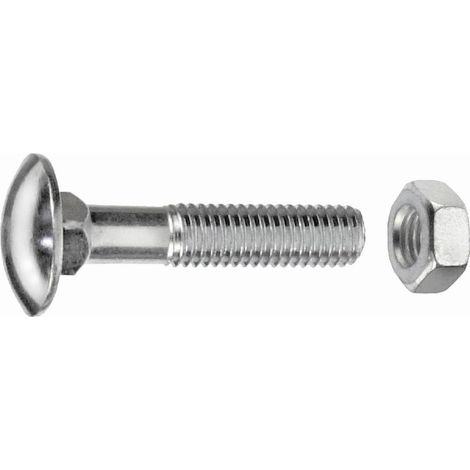 Connex Schlossschrauben M5 x 30 mm - 150 Stück verzinkt Schlossschrauben