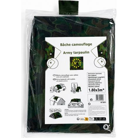 SODEPM-Bâche Camouflage 140gr/mý 1,80m X 3m (1/5)