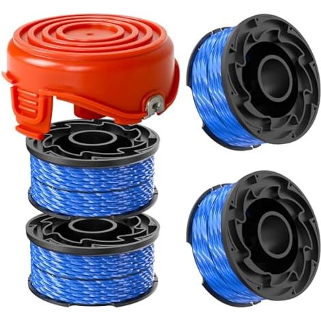 Kompatibel mit der Ersatz-Trimmerfadenspule A6441 von Black & Decker für die Freischneider GL315, GL350, GL650, GL652, GL655, GL660 und GL680, 1,65 mm Durchmesser und 12,2 m Länge
