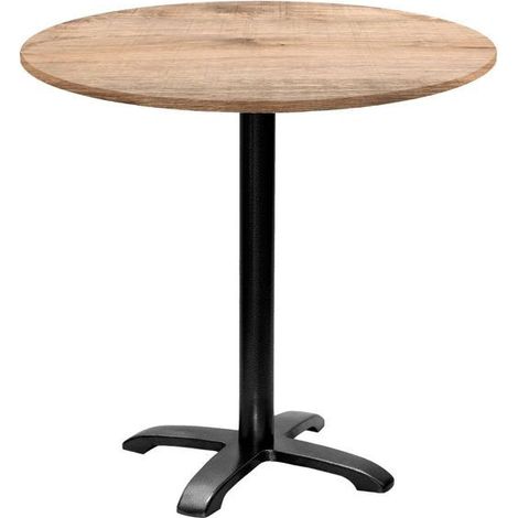 Table ronde Ø 80 cm - modèle Bazila tanin naturel (1/4)