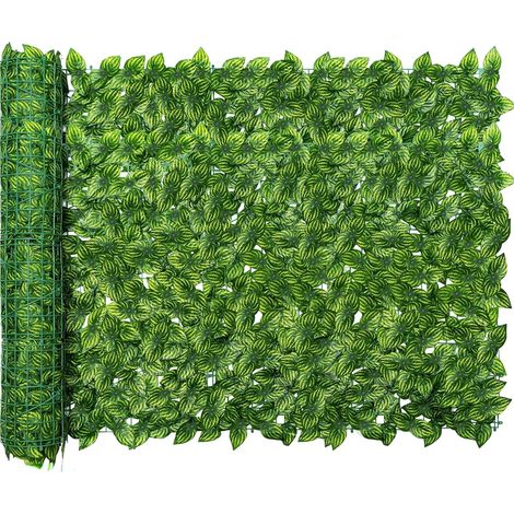 Schermo Privacy in Edera Artificiale per Recinzione, Siepe Artificiale, Pannelli Siepe Finta, Decorazione da Giardino Esterno, 50cm x 300cm (1/5)