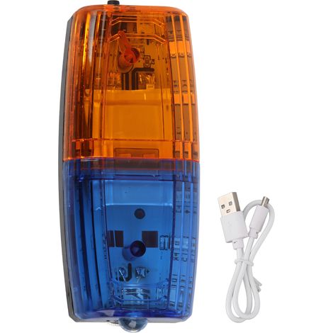 Ortviai Lampe clignotante LED de sécurité pour épaule, induction gravitationnelle, rechargeable, bleu et jaune (1/5)