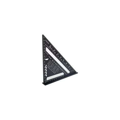 Metallener Zimmermannswinkel, 180 mm multifunktionaler Winkel, geeignet für Zimmerleute und Ingenieure (7 Zoll, schwarz, metrisch). - Crezuo