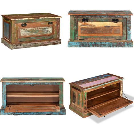 Schuhbank Altholz Massiv - Schuhbank - Altholz - Vintage Stil - Flurbank - Einlegefach - Home & Living (1/5)