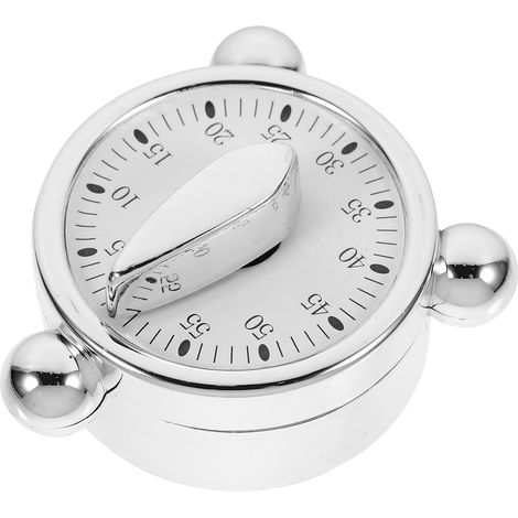 Minuteur Cuisine Mécanique D'horloge Argenté (1/5)