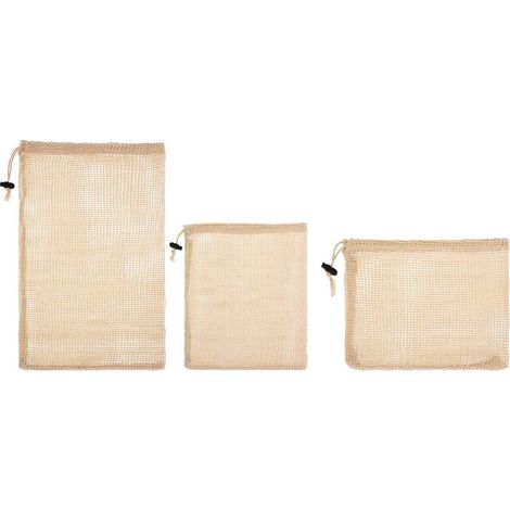 Baumwollsäcke-Set mit Kordel, 3 Stück (1/4)