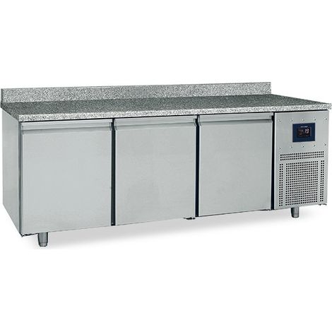 Table Congélateur Pâtisserie 3 Portes 600X400 mm, Plan En Granite, -10°/-22°C - Wifi - Virtus - BNZ0007/FN