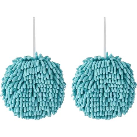 Serviette Microfibre - Forme Boule Avec Anneau Suspension - Pour Salle De Bain Cuisine Et Nettoyage - 1 Pièce (1/5)
