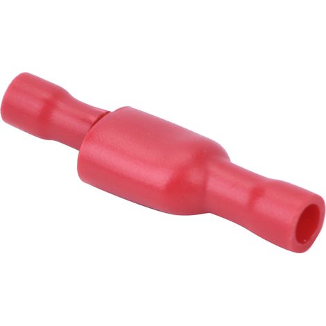 Lot de 100 cosses à sertir mâles et femelles avec capuchon de protection isolant, références MDD1.25-250x50 et FDFD1.25-250x50 (rouge). (1/5)