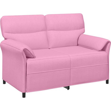 2-Sitzer Sofa 2-Sitzer Rosa 138 x 83 x 95 cm Stoff vidaXL (1/5)