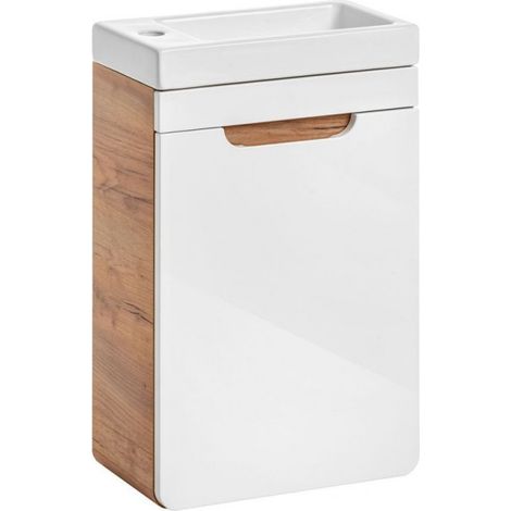 Ensemble petit meuble vasque - 40 cm - Archipel White - Livraison gratuite