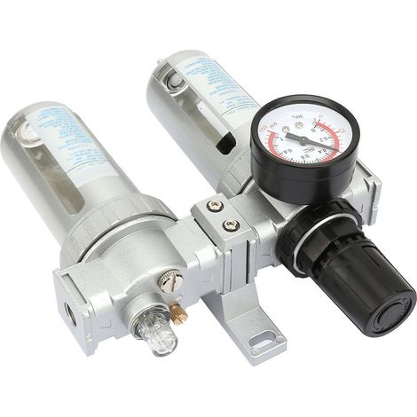 Luftdruckregler, Filter, Schmieröl- und Wasserregler mit Manometer (1/2") (1/5)