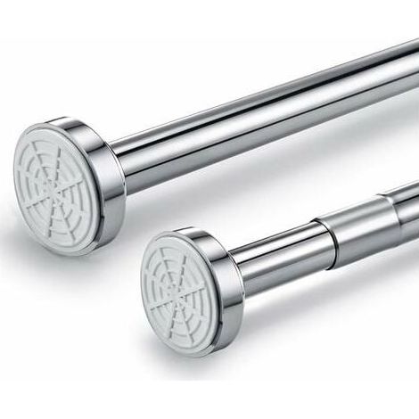 royaluxe - Tringle Télescopique En Acier Inoxydable 45-60 Cm Extensible, Tringle De Rideau De Douche Sans Perçage, Tringle De Serrage Réglable En Tournant, Maintien Sécurisé Comme Tringle De Douche, T