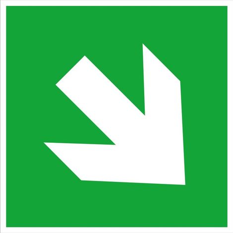 SafetyMarking Fluchtwegschild Alu B150xH150 mm Pfeil aufwärts/abwärts langnachleuchtend (1/5)