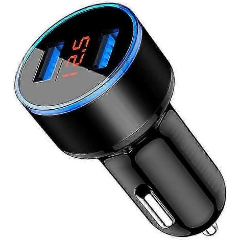 Prise allume-cigare USB avec voltmètre, compatible avec les voitures et les camions. (1/4)