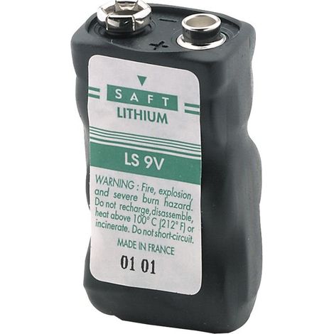 Pila al litio - cloruro di tionile (li-socl2) 9V 1,2Ah Saft LS9V - 9V (1/2)