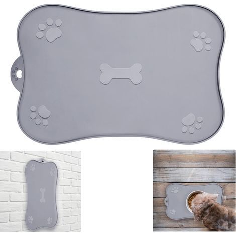 Set de table pour animaux de compagnie pour chien et chat Tapis d'alimentation en silicone imperméable pour animaux de compagnie Tapis enroulable antidérapant pour éviter les débordements de nourritur (1/5)