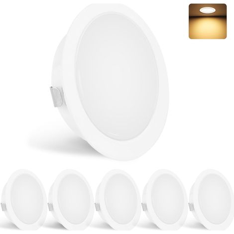Set de 3 Spot LED Encastrable 230V 3W 4000K Blanc Neutre, 15mm Extra Plat Spots de Plafond 300LM Découpe du Plafond 55-58mm, IP44 Spot Salle de Bain, Blanc