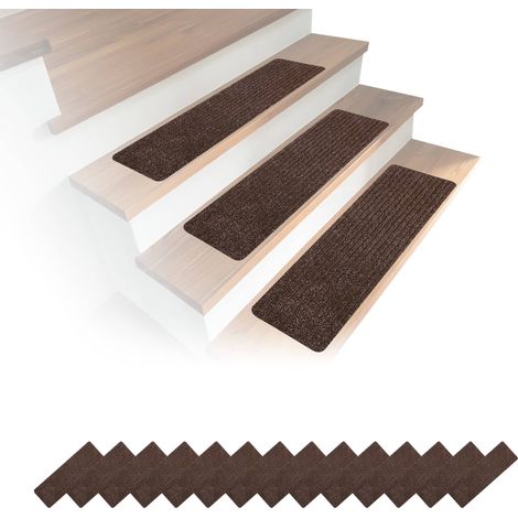 Treppenmatten-Set, 16-teilig, 65 x 20 cm, rutschfest, pflegeleicht