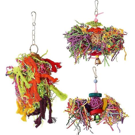 Jouet à mâcher pour petits animaux, idéal pour les oiseaux et les perroquets. (1/4)