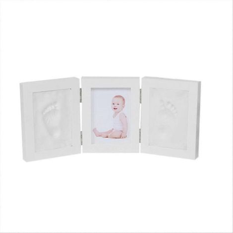 Cadre pour empreintes de mains et de pieds de bébé, pliable en trois parties et sans couvercle. (1/5)