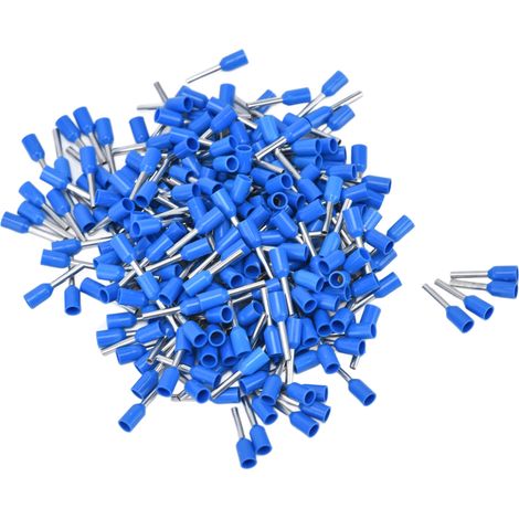 Lot de 1000 embouts de câble isolés bleus 20 AWG pour pinces à sertir, connecteurs électriques à broches Kit E7508 (1/5)