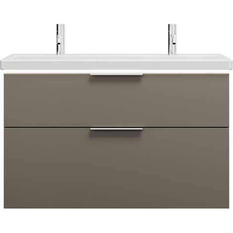 burgbad Eqio lavabo en céramique avec 2 trous pour robinetterie,