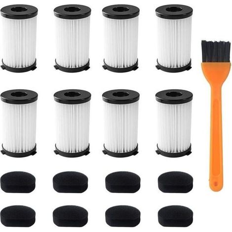 Filtres de rechange pour aspirateurs sans sac MOOSOO D600 et Ariete Handyforce RBT 2761/RBT 2759 – lot de 8 filtres lavables + 8 filtres en mousse (1/4)
