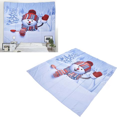 Rideaux occultants personnalisés de haute qualité, imprimés en 3D, motif bonhomme de neige de Noël, 150 x 166 cm, 4 pièces. (1/5)