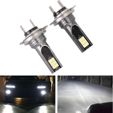 2x H7 12LED Autoscheinwerfer 3000K 24W 1000LM Hochleistungs-Nebelscheinwerfer (1/5)