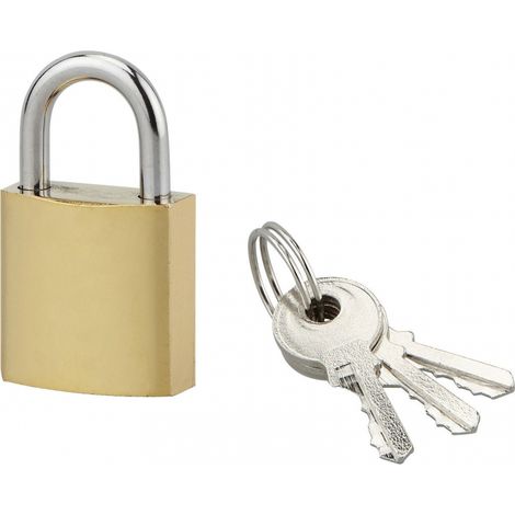 Cadenas ACERA à clé, base 25 mm, anse acier cémenté, 3 clés - SP