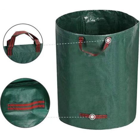 Sacs de déchets de jardin 300L lourds avec poignées , sacs de déchets de jardin réutilisables pour les ordures de cour , les toppers , les déchets végétaux , les herbes et les feuilles