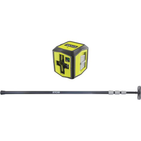 Pack RYOBI - Laser croix verte - RBCLLG2 - 15m de portée - Canne télescopique RBCLTP1 - 320cm
