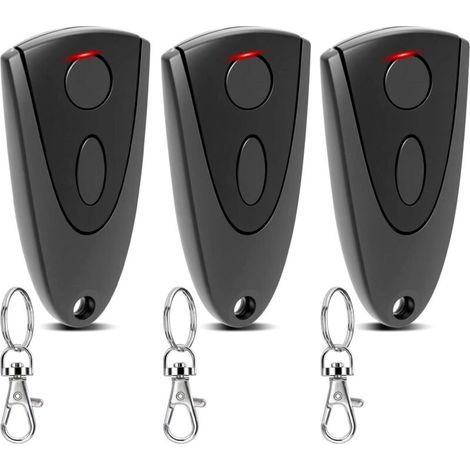 Lot de 3 émetteurs portatifs pour porte de garage Novoferm - 433,92 MHz - Télécommande 2 canaux - Pour novotron 502/504/512/514 (1/5)