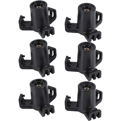 Lot de 6 crochets de coffre pour voiture, crochets pour sacs de courses, crochets pour sacs à gants, crochets pour compartiment à bagages pour Tesla Model 3 (noir) (1/5)