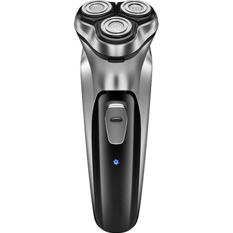 Rasoir électrique pour homme, rechargeable, pour rasage sur peau sèche ou humide, avec têtes de rasage rotatives 3D, écran LCD, portable pour la maison et la salle de bain