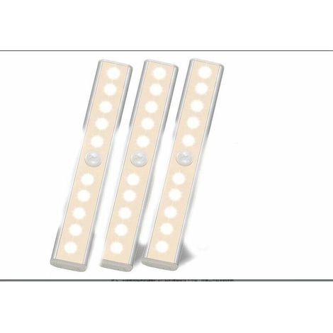 10 LED-Bewegungsmelderleuchte – Kabellose Beleuchtung für Schränke und Treppen – Einfache Klebemontage – Warmes Licht (1/5)