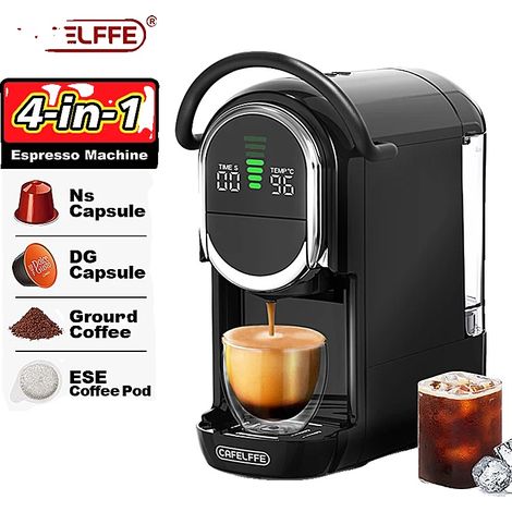 Machine à café à capsules Cafelffe, pression de 19 bars, infusion chaude et froide (1/5)