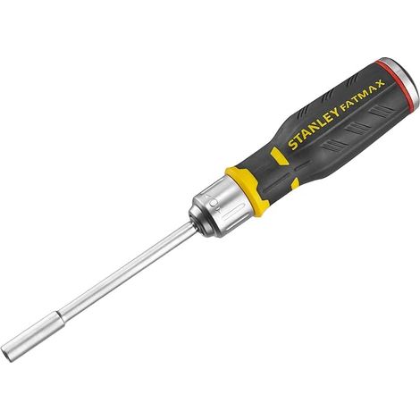 Stanley – Tournevis à cliquet 40 dents – 12 embouts pour visser et dévisser – Poignée ergonomique bi-matière – Couple élevé pour usage pro