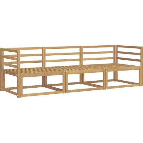 Set di divani da esterno 3 pcs Bianco 245,5 x 83 x 73 cm vidaXL