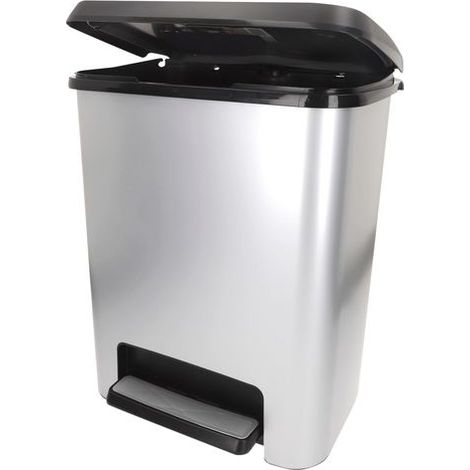 KETER KOSZ NA ŚMIECI COMPATTA STYLE STEEL 25L SREBRNY