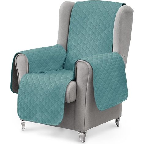 Housse fauteuil relax réversible aquamarin, compatible , largeur 55 cm