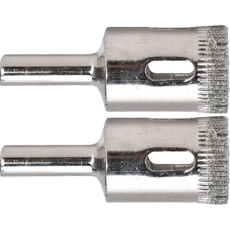 Kit de 2 forets diamantés de 22 mm pour scie cloche, verre et céramique (1/5)