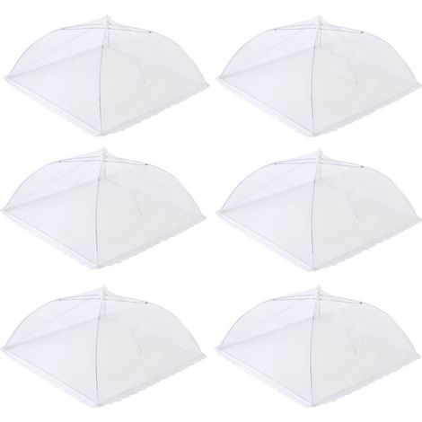 Housse anti-mouches - Lot de 6 - Couvercle alimentaire - 30 cm - Housse pliable - Housse anti-insectes - Pour barbecues - Protégez vos aliments - Filet de protection (1/5)